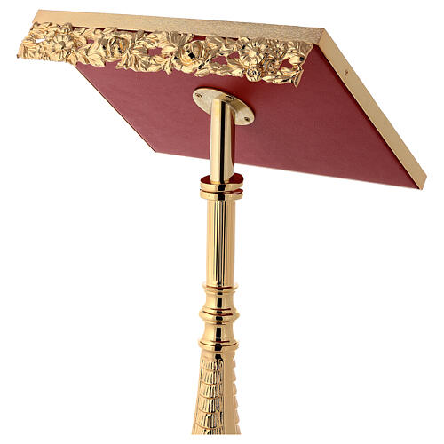 Lectern in 24K gold plated cast brass, baroque style 9