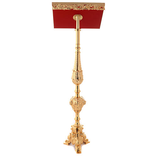 Lectern in 24K gold plated cast brass, baroque style 12