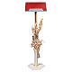 Lectern in cast brass with white marble base 108cm s1