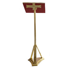 Lesepult 107cm vergoldeten Messing mit Kreuz