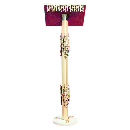 Lectern in 24K gold plated cast brass with base 105cm 1