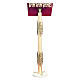 Lectern in 24K gold plated cast brass with base 105cm s1