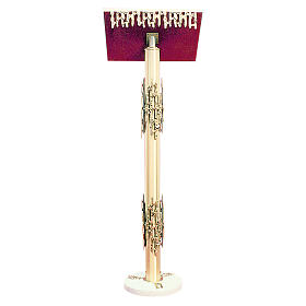 Lectern in 24K gold plated cast brass with base 105cm