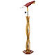 Stem lectern with curved shape in gold brass s4