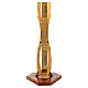 Stem lectern with curved shape in gold brass s5