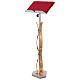 Atril columna motivos curvilíneos latón dorado s10