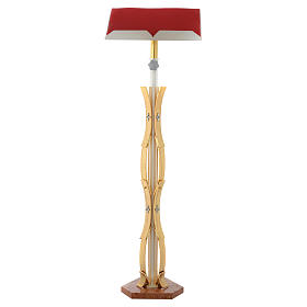 Leggii a colonna: Leggio stelo motivi curvilinei ottone dorato Leggii a colonna: Leggio stelo motivi curvilinei ottone dorato