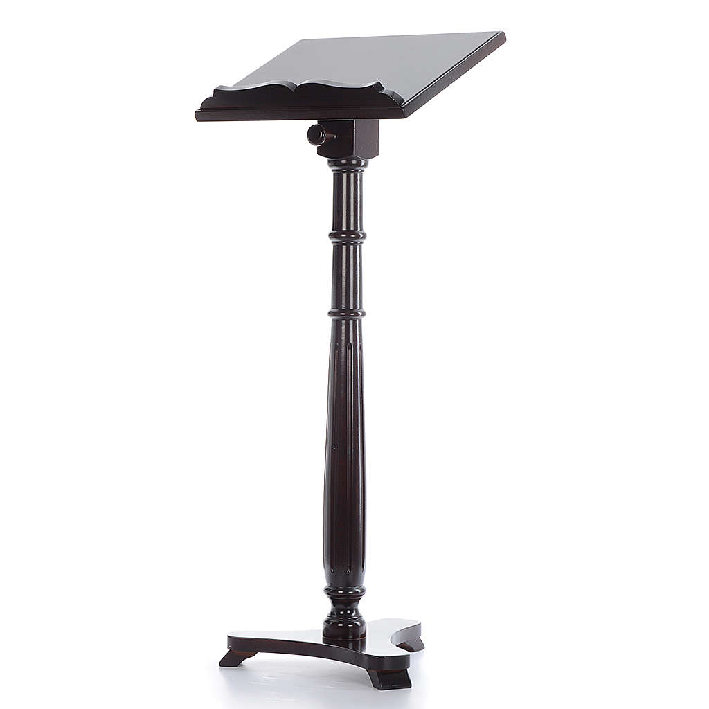 Lutrin Lutrin sur colonne ronde bois de noyer couleur wengé | vente en ligne ...