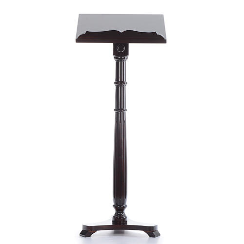 Pulpit na miejsce przewodniczenia z drewna orzechowego w kolorze wenge z okrągłą kolumną 1