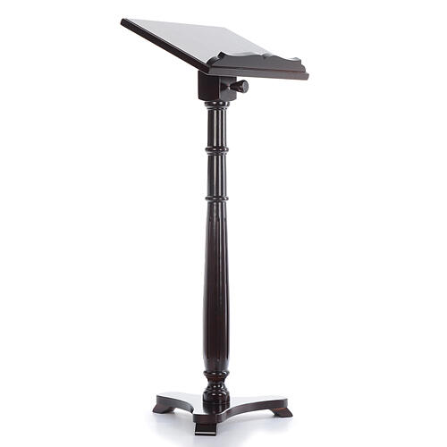 Pulpit na miejsce przewodniczenia z drewna orzechowego w kolorze wenge z okrągłą kolumną 3