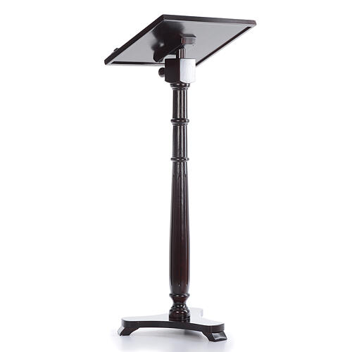 Pulpit na miejsce przewodniczenia z drewna orzechowego w kolorze wenge z okrągłą kolumną 4