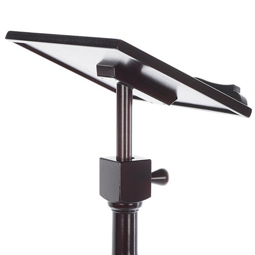 Pulpit na miejsce przewodniczenia z drewna orzechowego w kolorze wenge z okrągłą kolumną 5