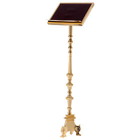 Bookstand in brass, baroque style 150 cm, golden