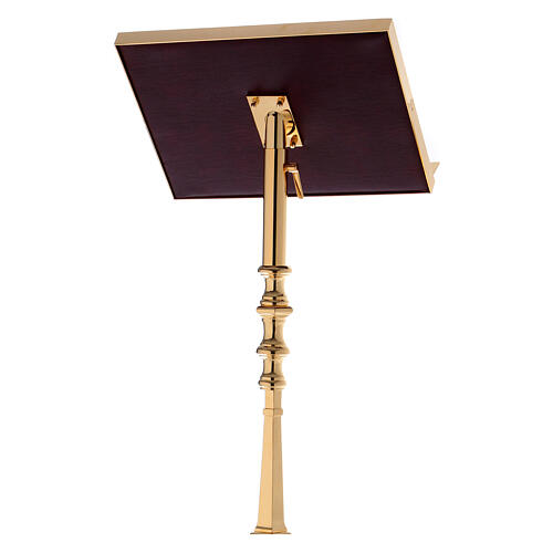Baroque church lectern in gold plated brass 60 in 3