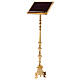 Baroque church lectern in gold plated brass 60 in s1