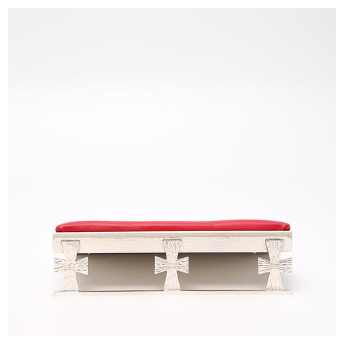 Silver-plated book stand with red cushion 1