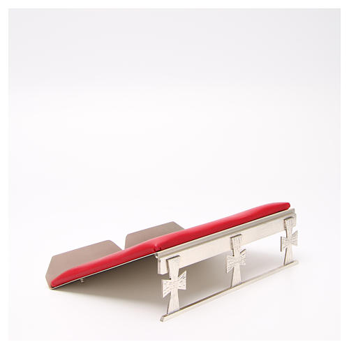 Silver-plated book stand with red cushion 4
