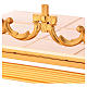 Gold-plated brass book stand with cross s2