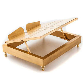 Gold-plated brass book stand