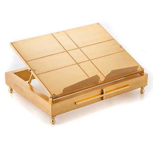 Estante de mesa em latão dourado 1
