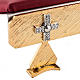 Brass book stand with cushion and cross s4