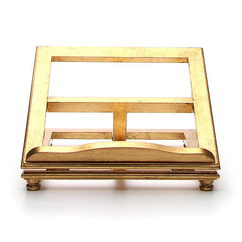 Tischpult aus Holz mit Blattgold 1