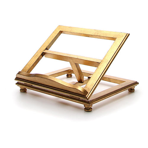 Book stand made in wood with gold leaf 2