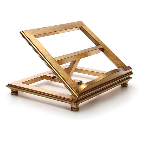 Book stand made in wood with gold leaf