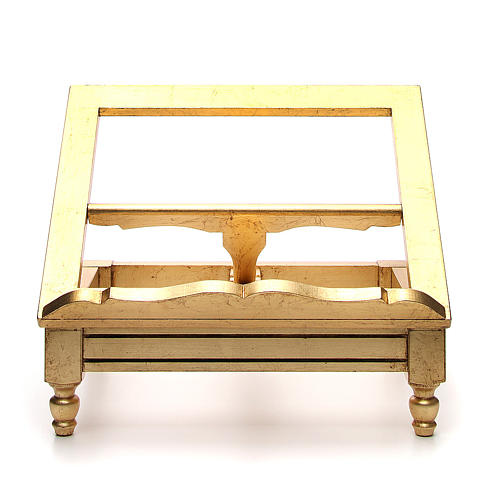 Holztischpult mit Blattgold 1