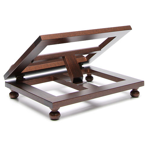 Estante mesa madeira escura 30x40 cm 9