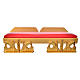 Table lectern in golden brass with cushion with deer at the font s8