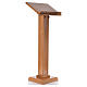 Lectern in walnut wood with squared pedestal, honey colour s8