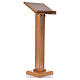 Lectern in walnut wood with squared pedestal, honey colour s4