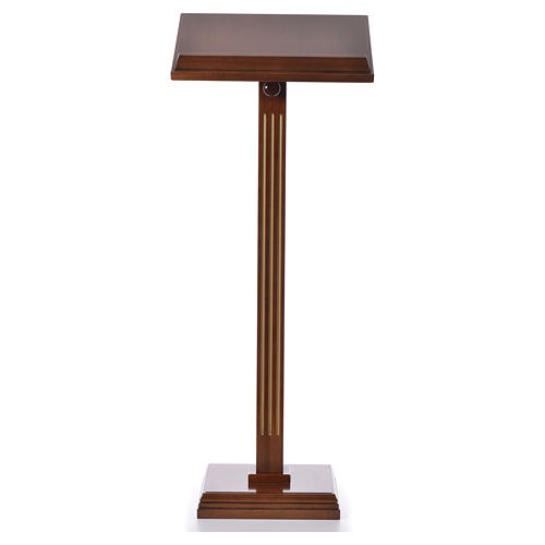 Lectern in walnut wood with fluted pedestal 5