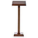 Lectern in walnut wood with fluted pedestal s5