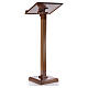 Lectern in walnut wood with fluted pedestal s7