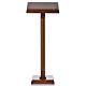 Lectern in walnut wood with fluted pedestal s1
