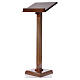 Lectern in walnut wood with fluted pedestal s2