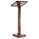 Lectern in walnut wood with fluted pedestal s3
