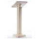 Lectern in walnut wood with squared pedestal, ivory colour s3
