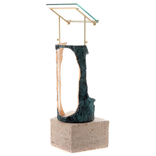 Pulpit stojący brąz marmur trawertynowy Molina 15