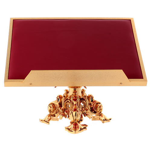 Tischpult, drehbar, Gußmessing, vergoldet mit 24K Echtgold (Goldbad) 1