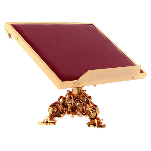 Tischpult, drehbar, Gußmessing, vergoldet mit 24K Echtgold (Goldbad) 3