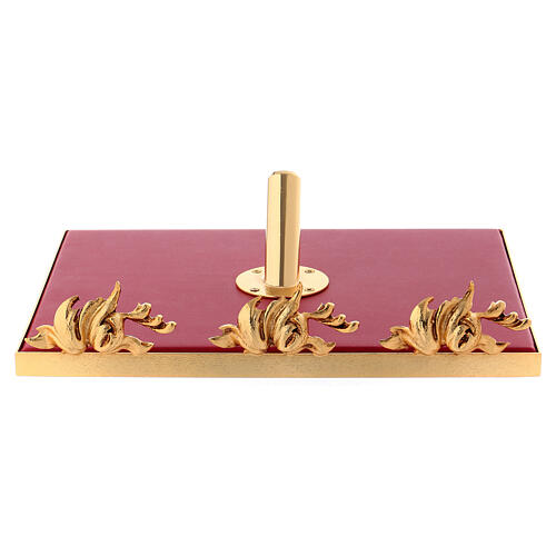 Rotating book stand, casted brass, 24K gold bath 9