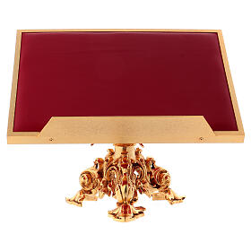 Rotating book stand in 24-karat gold plated casted brass