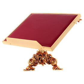 Rotating book stand in 24-karat gold plated casted brass