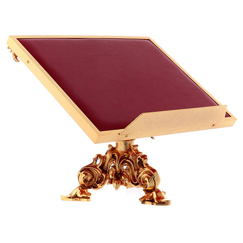 Rotating book stand in 24-karat gold plated casted brass 3