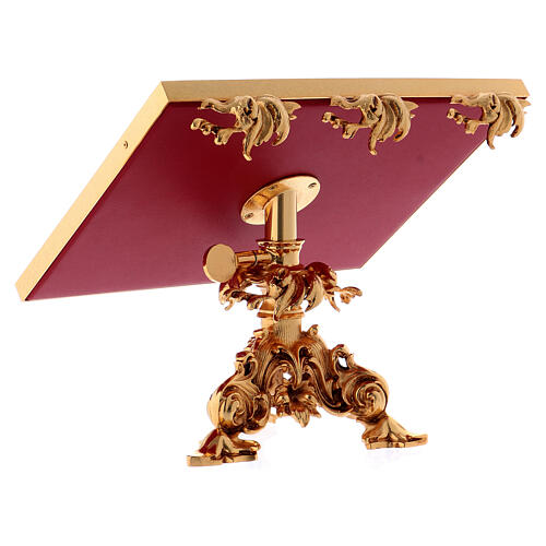 Rotating book stand in 24-karat gold plated casted brass 5