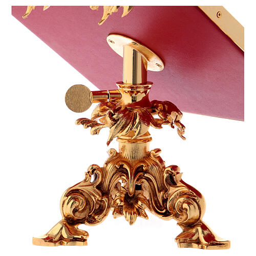 Rotating book stand in 24-karat gold plated casted brass 7