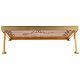 Gold plated book stand, IHS, brass and wood s5